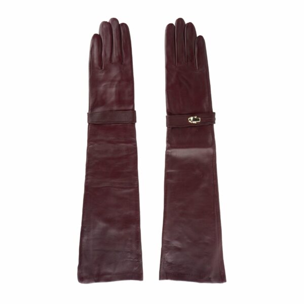 Cavalli Class Red Leather Di Lambskin Glove