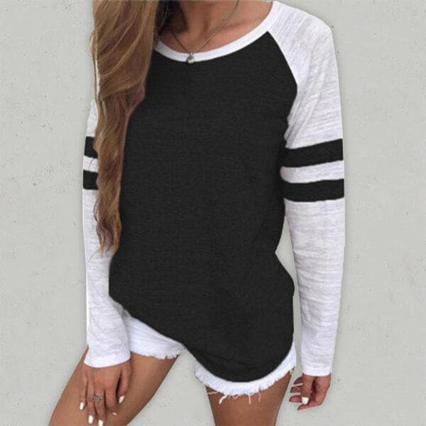 Women’s Colorblock Stripe Long Sleeve T Shirt