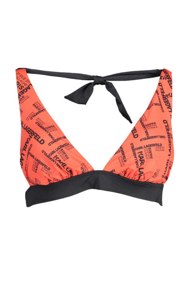 Karl Lagerfeld Beachwear Costume Parte Sopra Donna Rosso