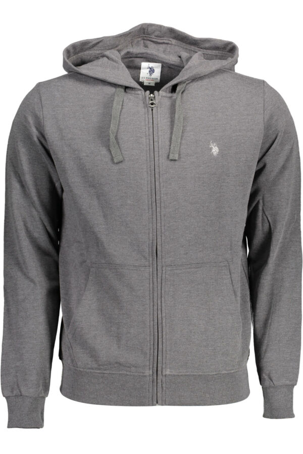 U.s. Polo Felpa Con Zip Uomo Grigio