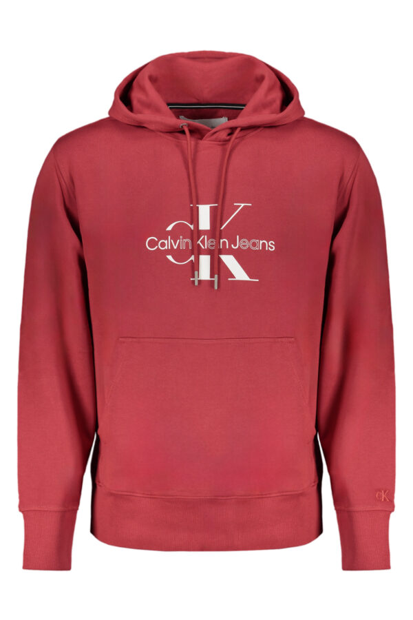 Calvin Klein Felpa Senza Zip Uomo Rosso