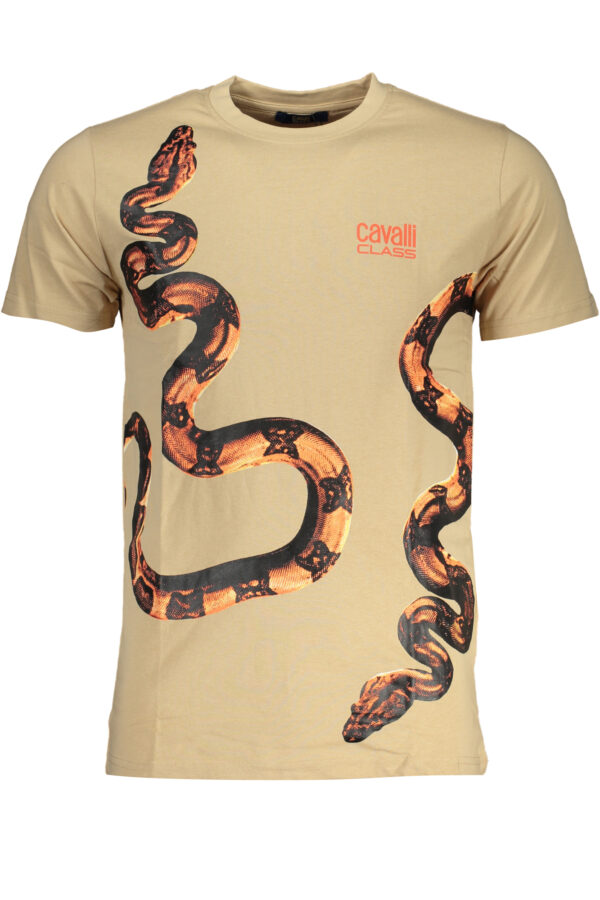 Cavalli Class T-Shirt Maniche Corte Uomo Beige