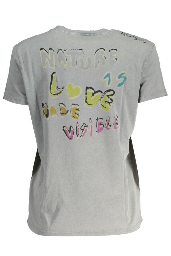 Desigual T-Shirt Maniche Corte Donna Grigio