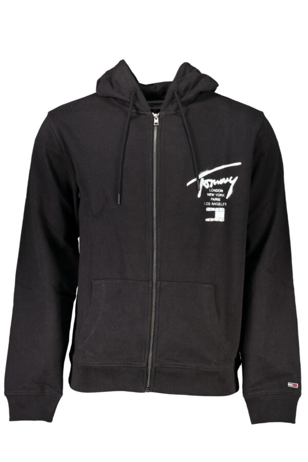 Tommy Hilfiger Felpa Con Zip Uomo Nero