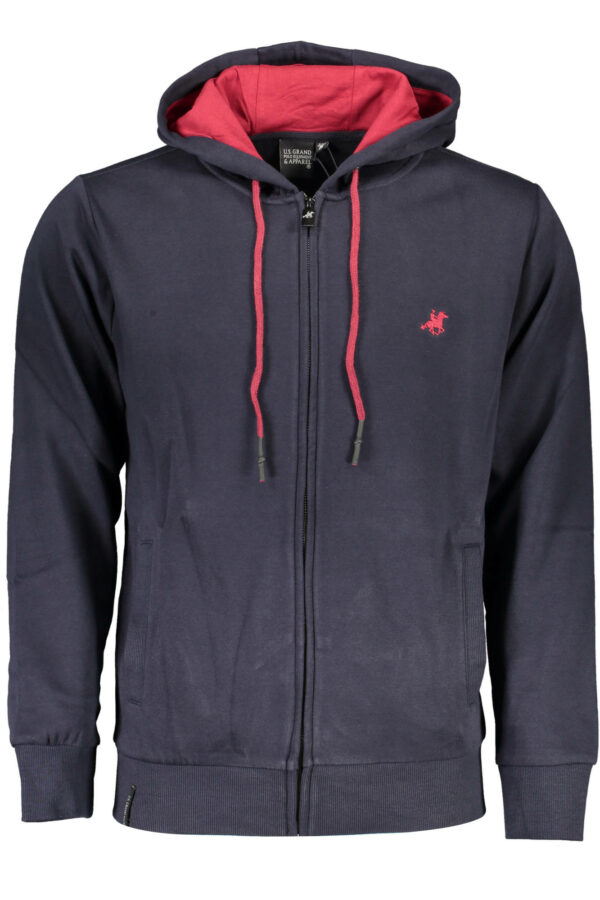 U.s. Grand Polo Felpa Con Zip Uomo Blu