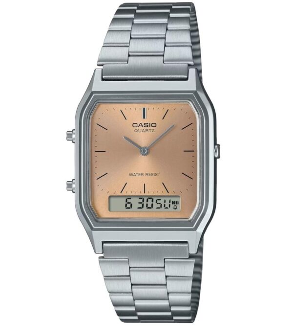 Casio Vintage Mod. Edgy Collection Sunray Dial - Pink Copper