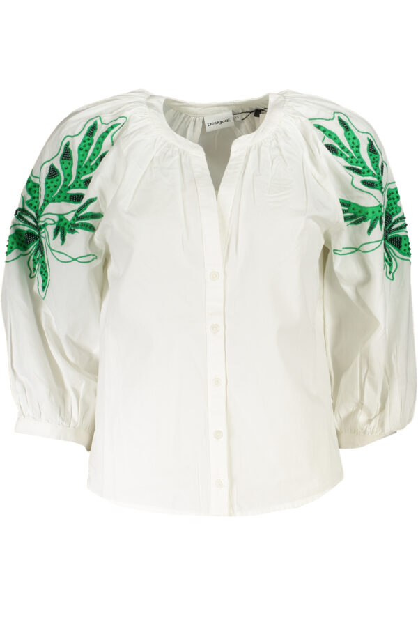 Desigual Camicia Maniche Lunghe Donna Bianco